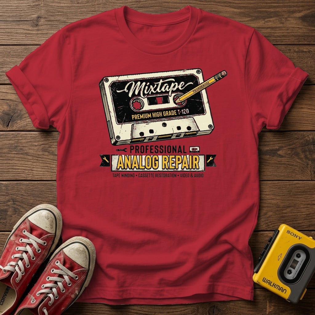 Mixtape Cassette 'Professional Analog Repair' T-Shirt