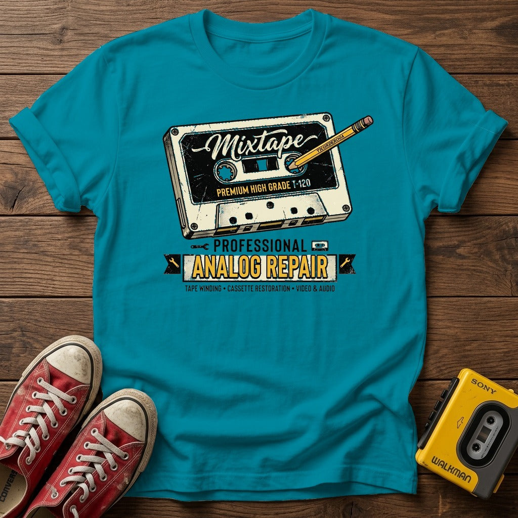 Mixtape Cassette 'Professional Analog Repair' T-Shirt