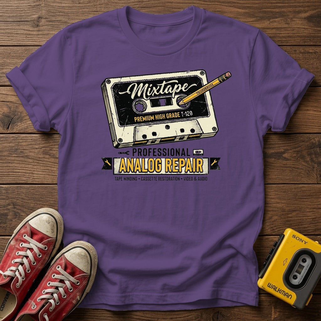 Mixtape Cassette 'Professional Analog Repair' T-Shirt