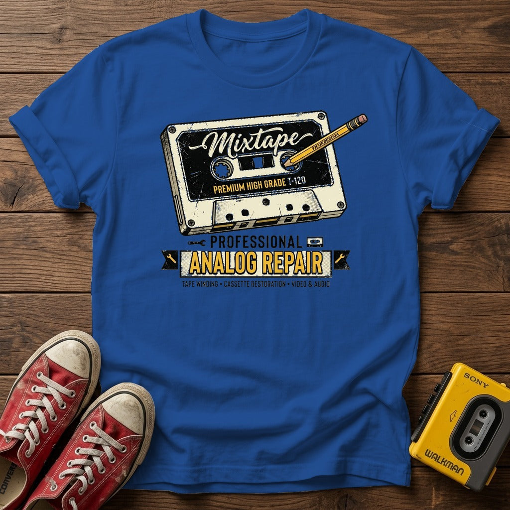 Mixtape Cassette 'Professional Analog Repair' T-Shirt