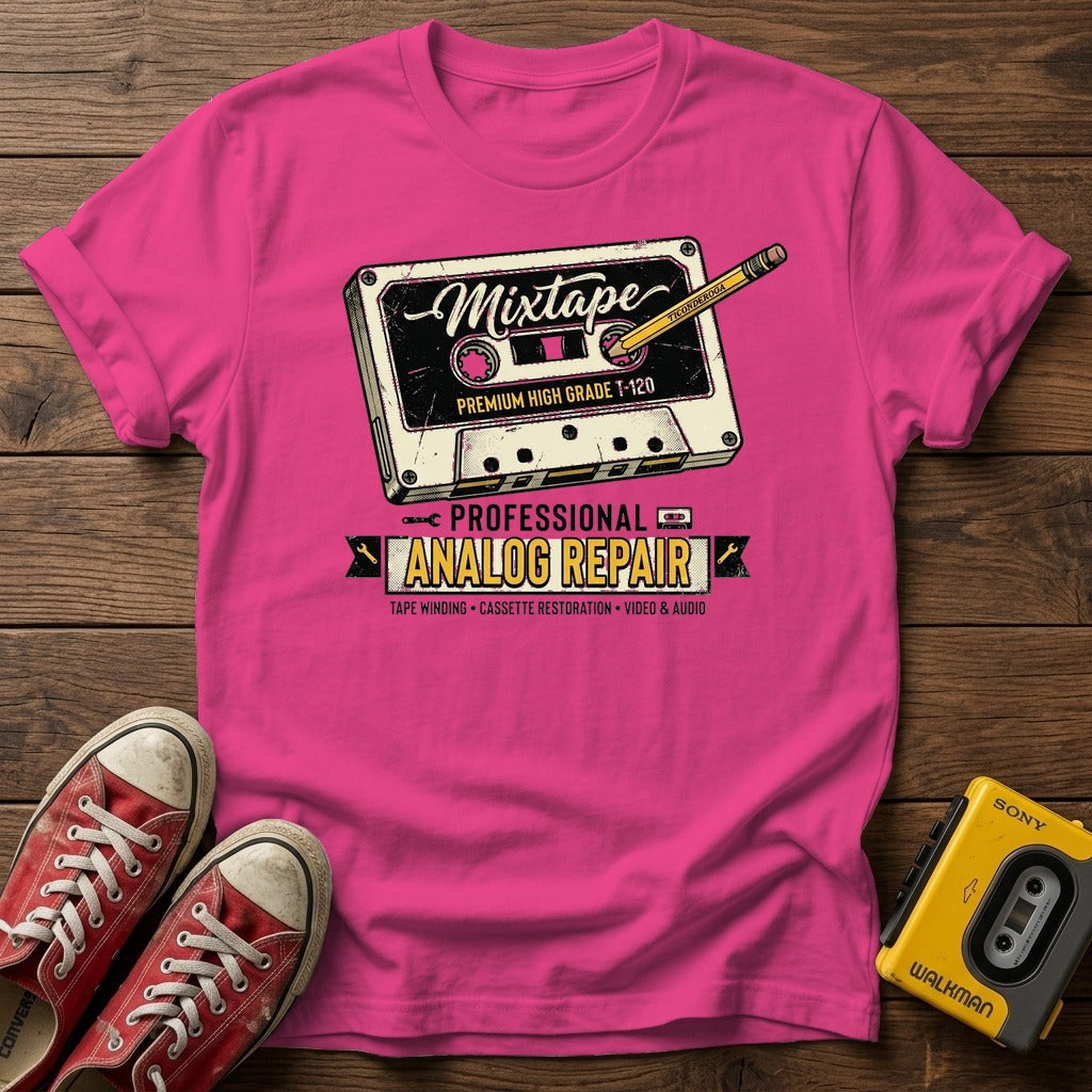 Mixtape Cassette 'Professional Analog Repair' T-Shirt