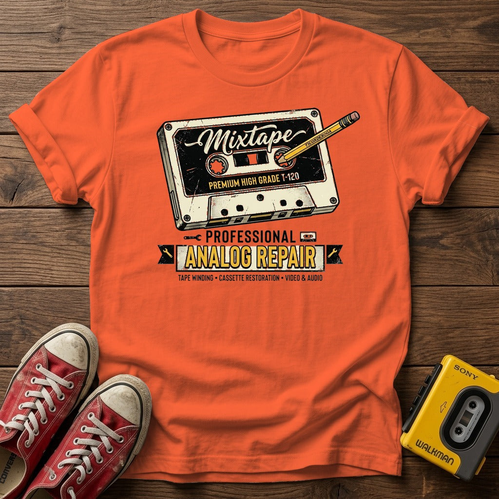 Mixtape Cassette 'Professional Analog Repair' T-Shirt