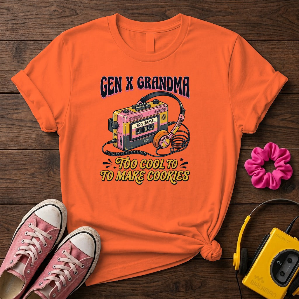 "Too Cool to Make Cookies" Retro Boombox Women's T- Shirt