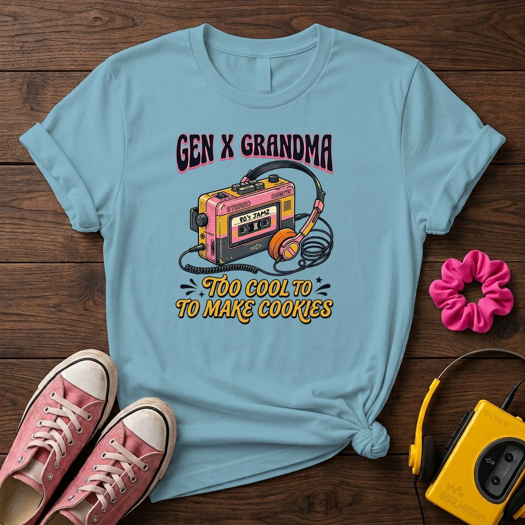 "Too Cool to Make Cookies" Retro Boombox Women's T- Shirt