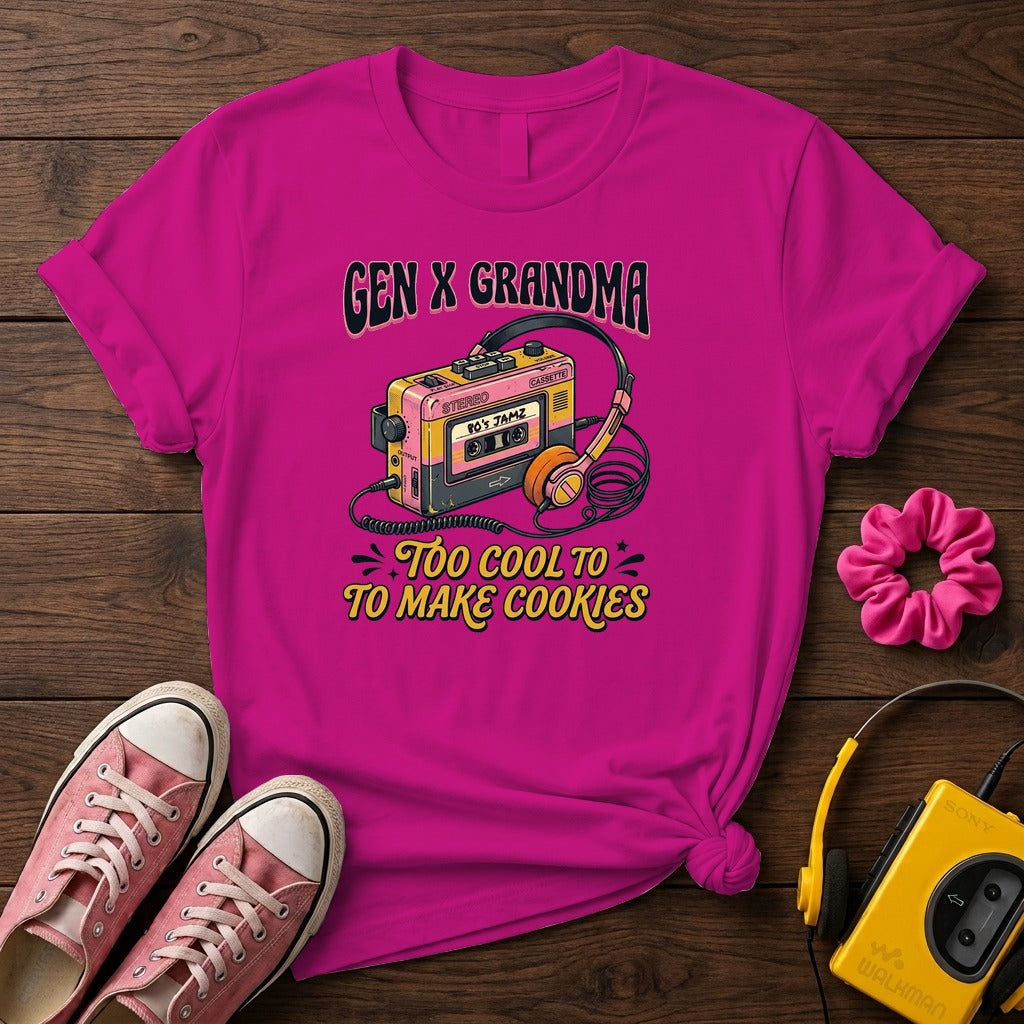 "Too Cool to Make Cookies" Retro Boombox Women's T- Shirt