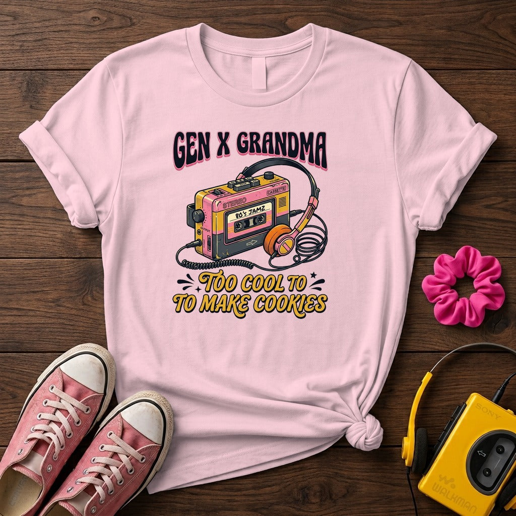 "Too Cool to Make Cookies" Retro Boombox Women's T- Shirt