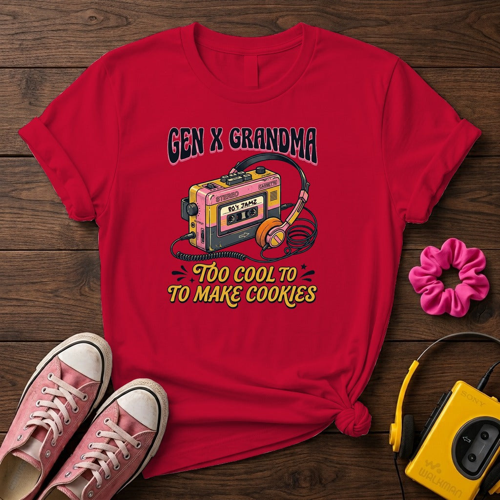 "Too Cool to Make Cookies" Retro Boombox Women's T- Shirt
