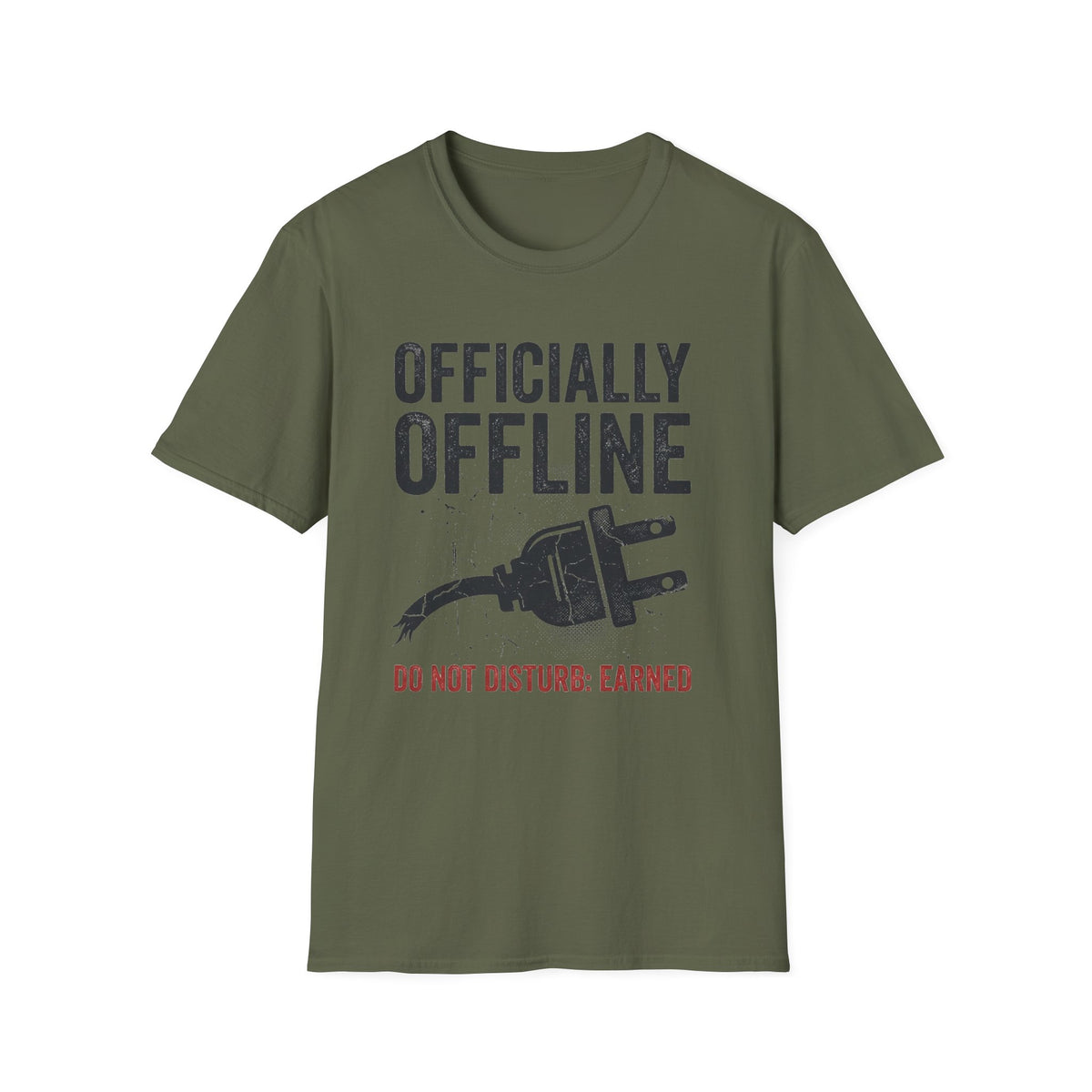 "Officially Offline: Do Not Disturb, Earned" Relaxed Disconnect T-Shirt