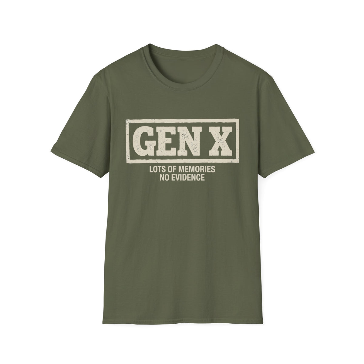 Gen X "Lots of Memories, No Evidence" T-Shirt