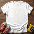 Beer Pong Champion T-Shirt — White wood flat-lay
