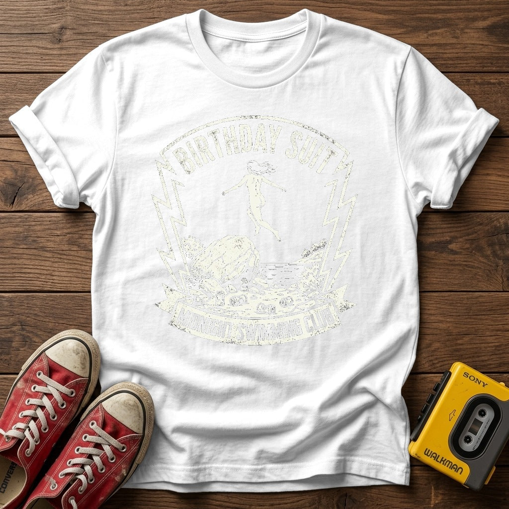 Birthday South Carolina T-Shirt — White wood flat-lay