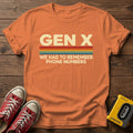 Unisex Garment-Dyed T-shirt — Burnt Orange wood flat-lay